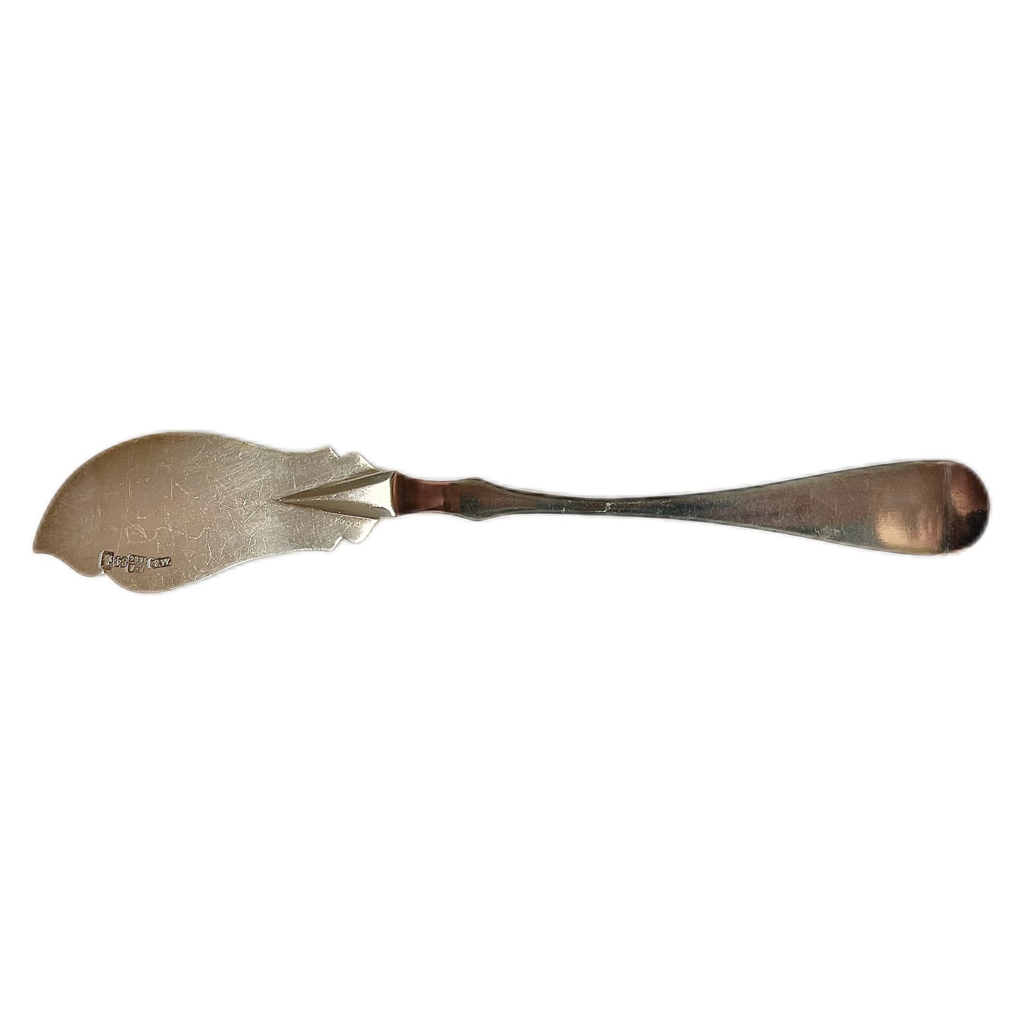 Antique Imperial Russian silver butter spreader, O.F. Wennerstrom, St. Petersburg