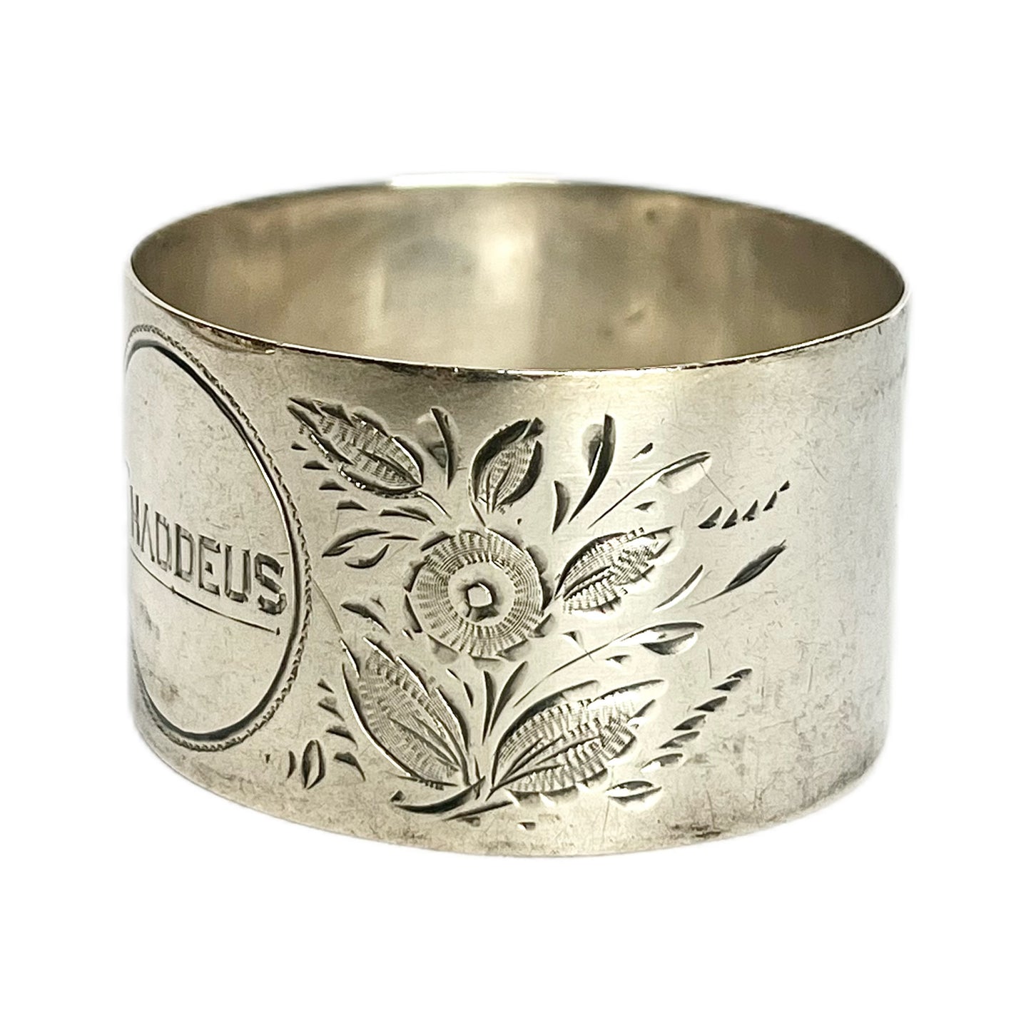 Antique Edwardian sterling silver napkin ring