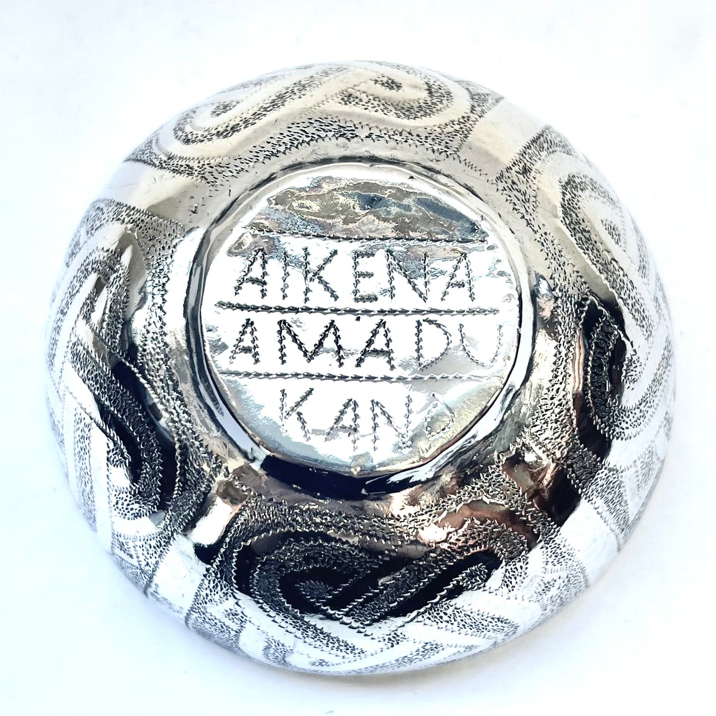 Early to mid 20th century Nigerian silver bowl by Aikena Amadu, Kano (Copy)