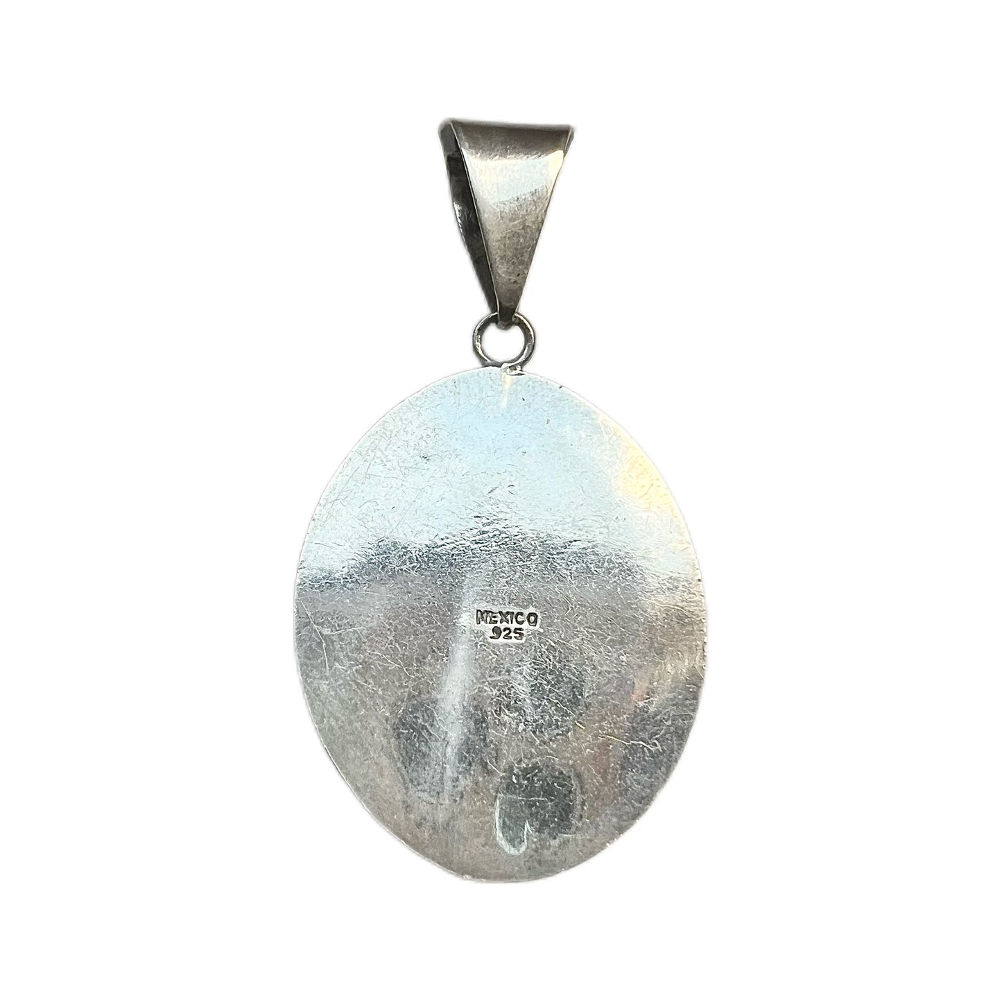 Vintage Mexican sterling silver and lapis pendant