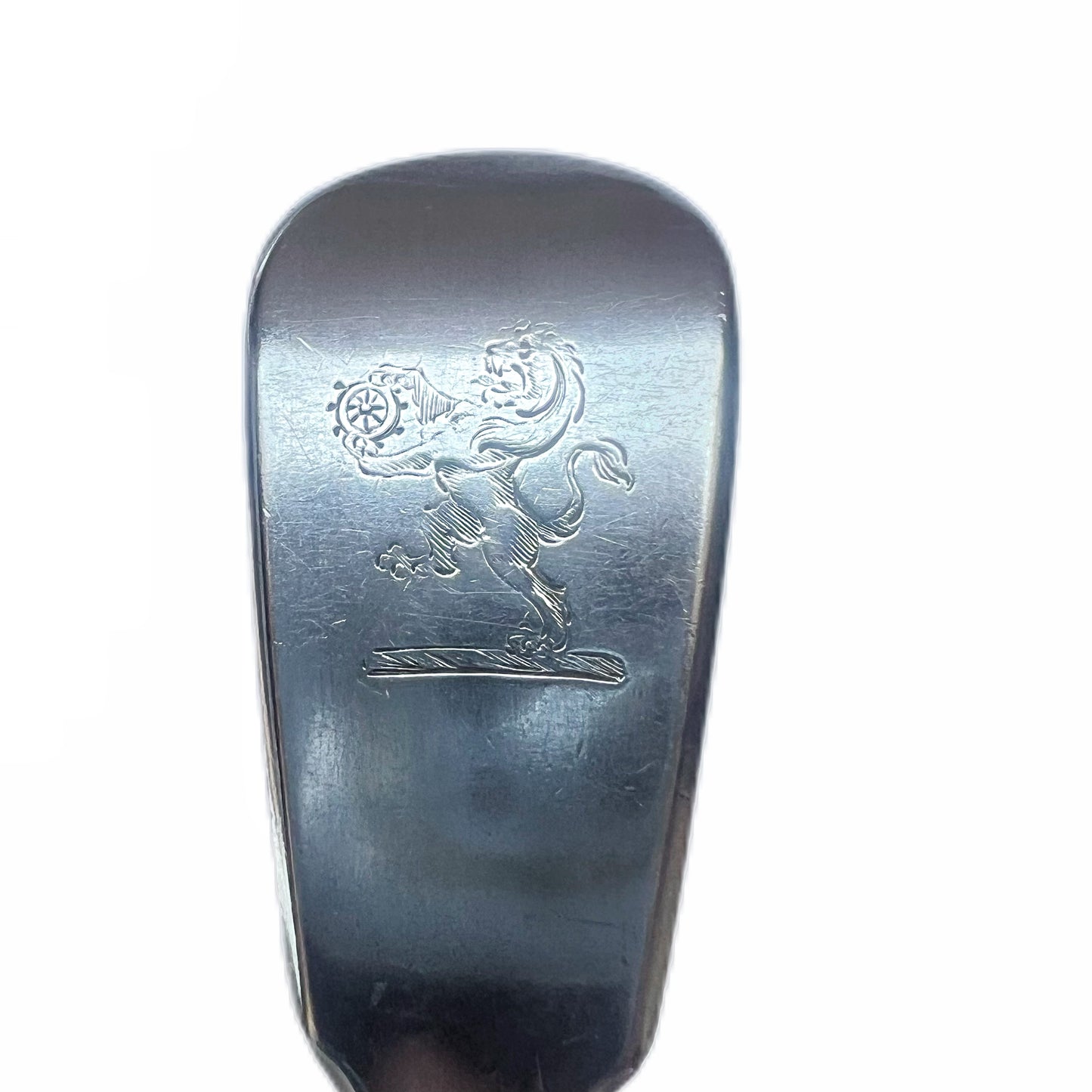 Juego antiguo de seis cucharas de mesa de plata esterlina de la Regencia de Jorge III, con el escudo de la familia Streete.