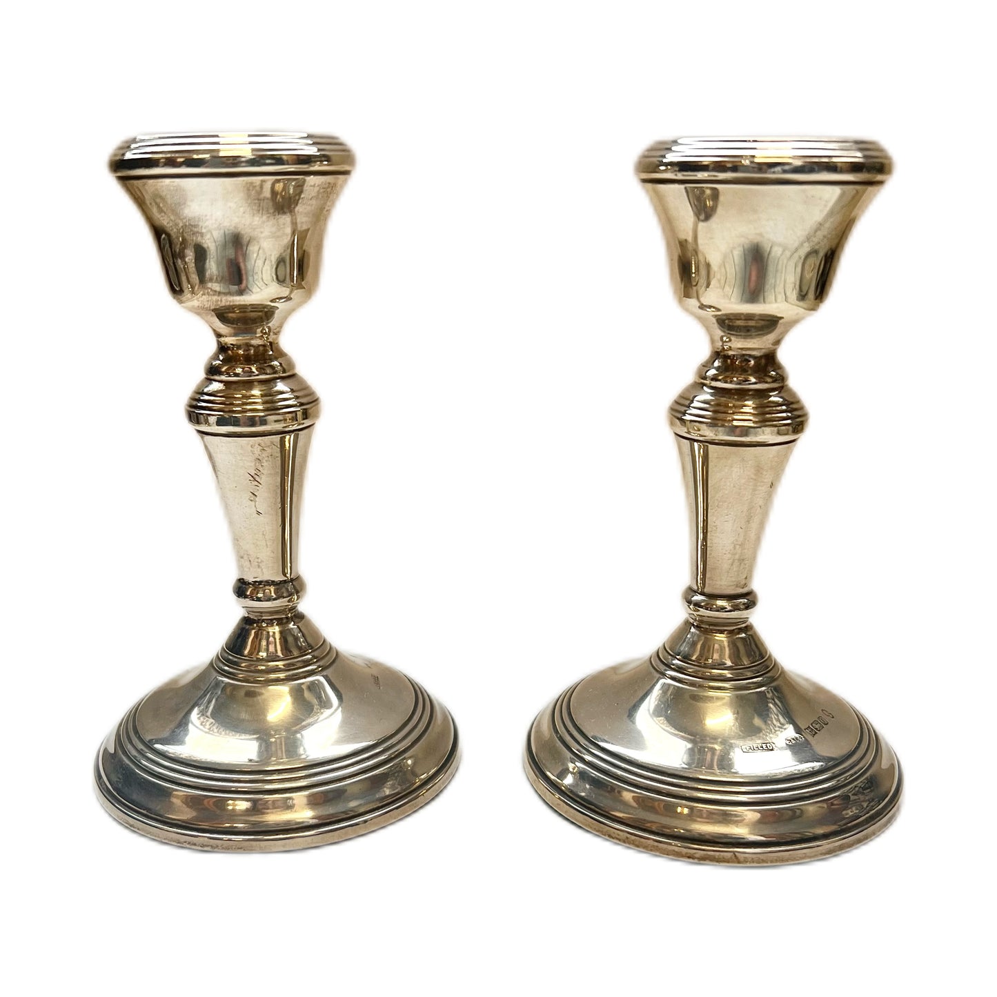 Pair of vintage English sterling silver candlesticks