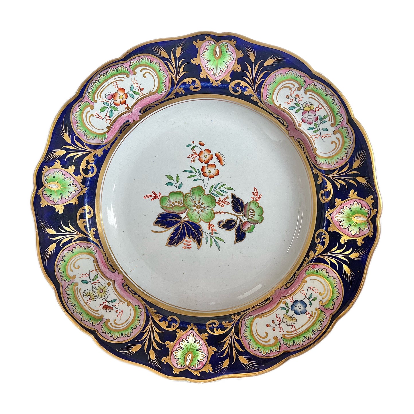 Early 19th century English ironstone soup plate