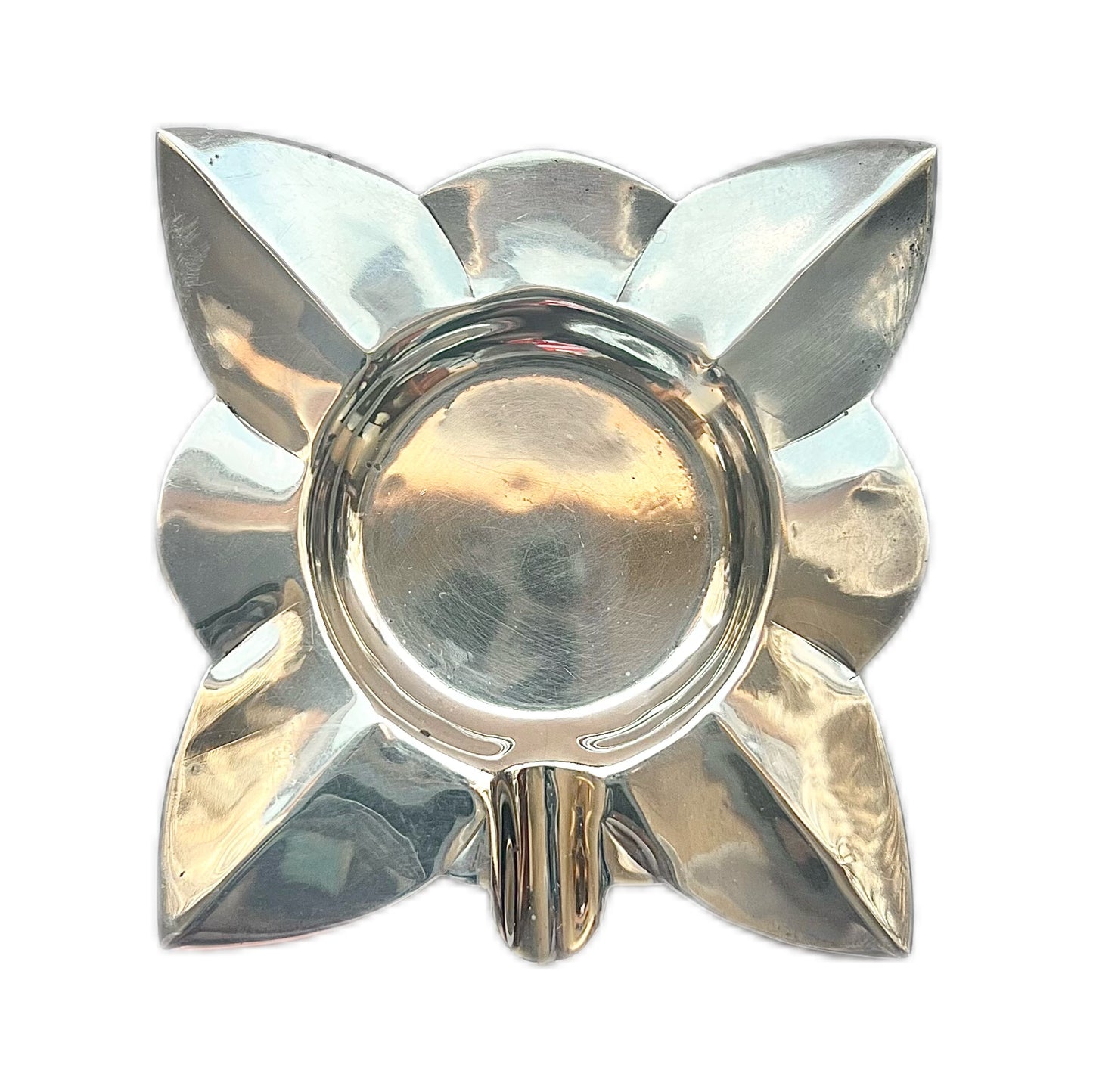 Vintage midcentury Mexican sterling silver ashtray, Macial Factory