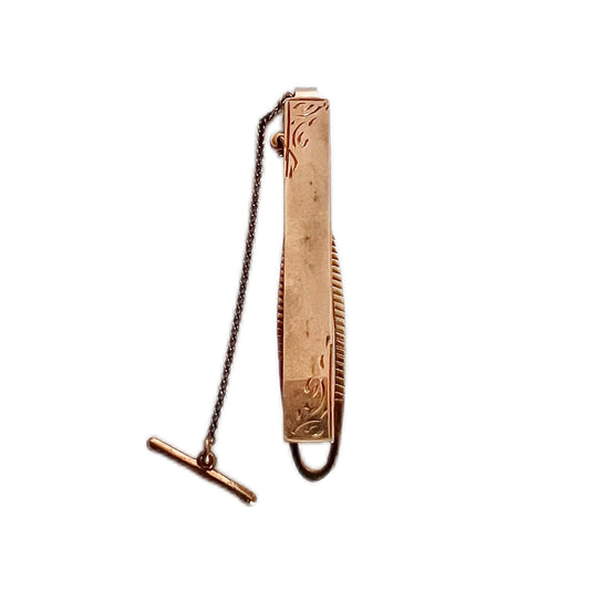 Vintage possibly antique 9ct gold men’s tiebar / tieclip