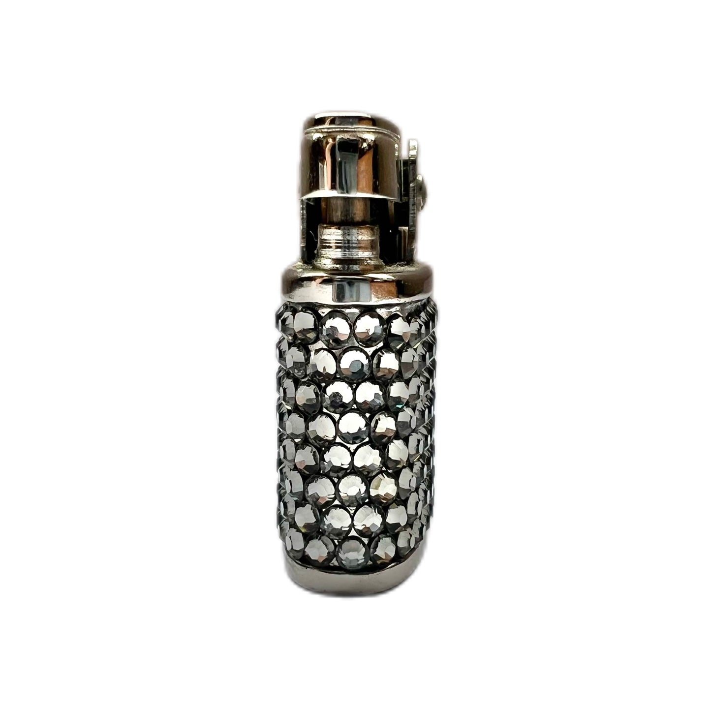 Pequeño encendedor vintage Gucci con cristales plateados