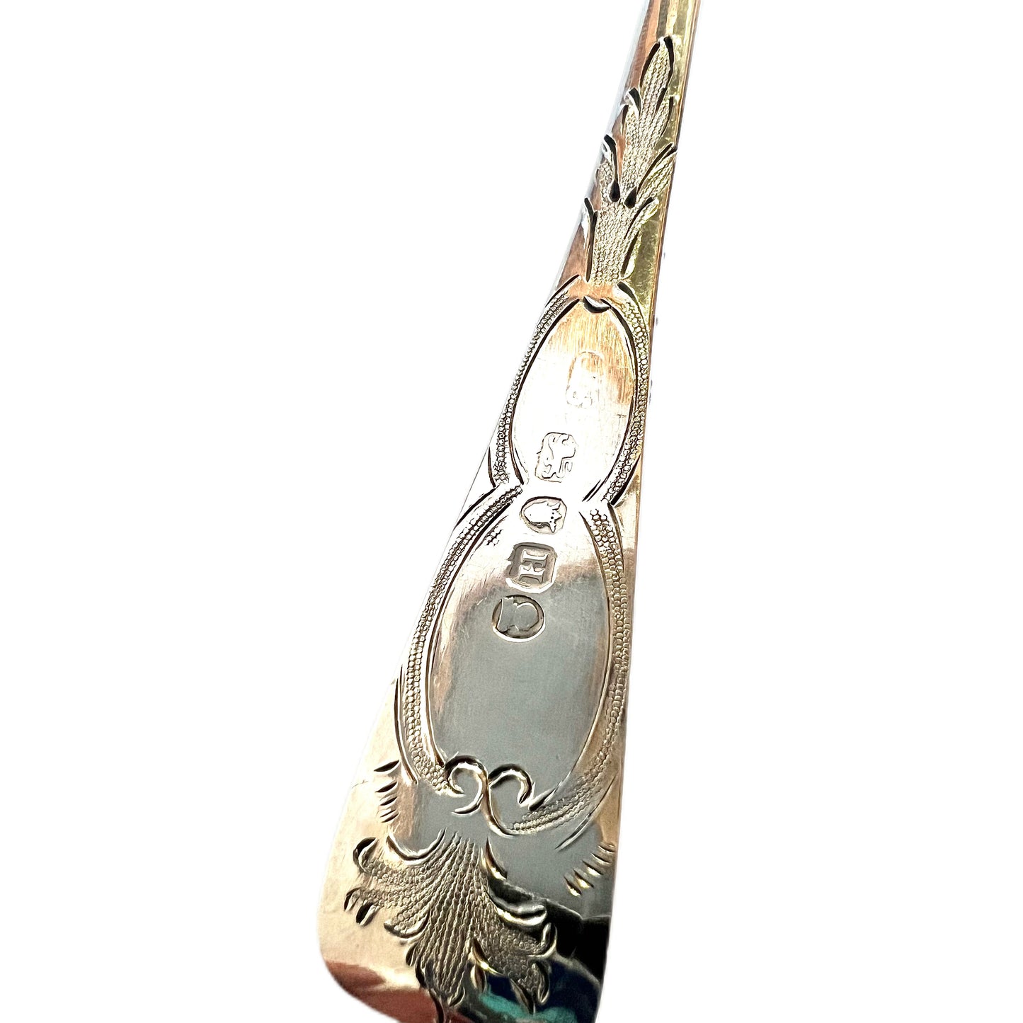 Pair of George III sterling silver berry spoons by Thomas Wallis II, 1803