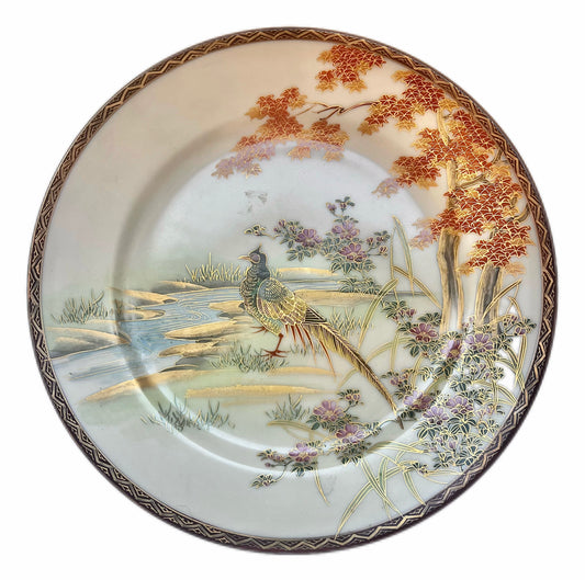 Antique Taisho period Daichizan Satsuma trinket dish