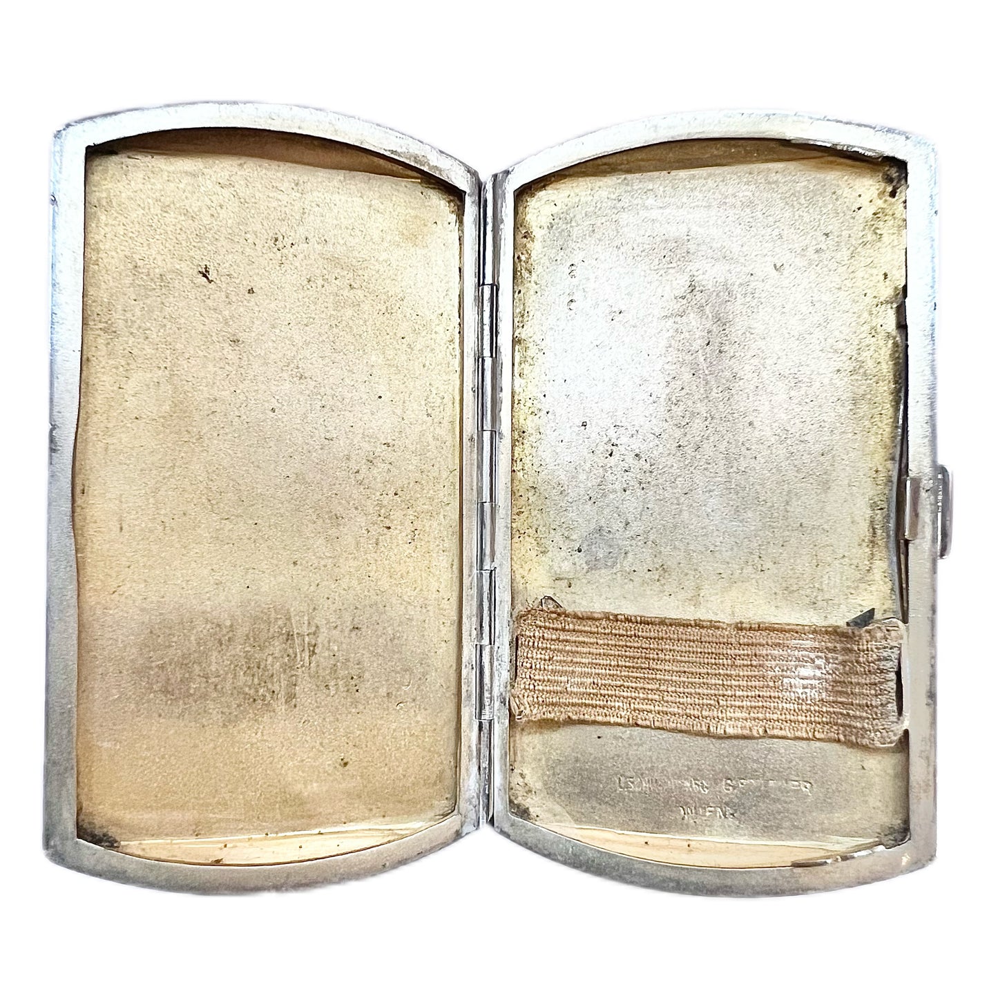 Antique Viennese .900 silver cigarette case, Countess Gabriela von Thun-Hohenstein of Bohemia (now Czechoslovakia)