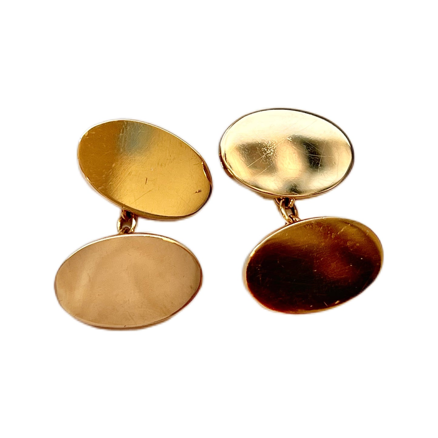 Pair of vintage 9ct gold cufflinks, E.J. Gallichan