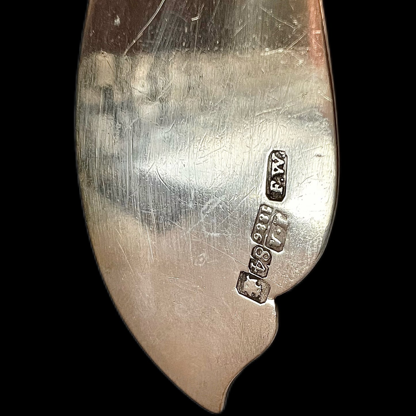 Antique Imperial Russian silver butter spreader, O.F. Wennerstrom, St. Petersburg