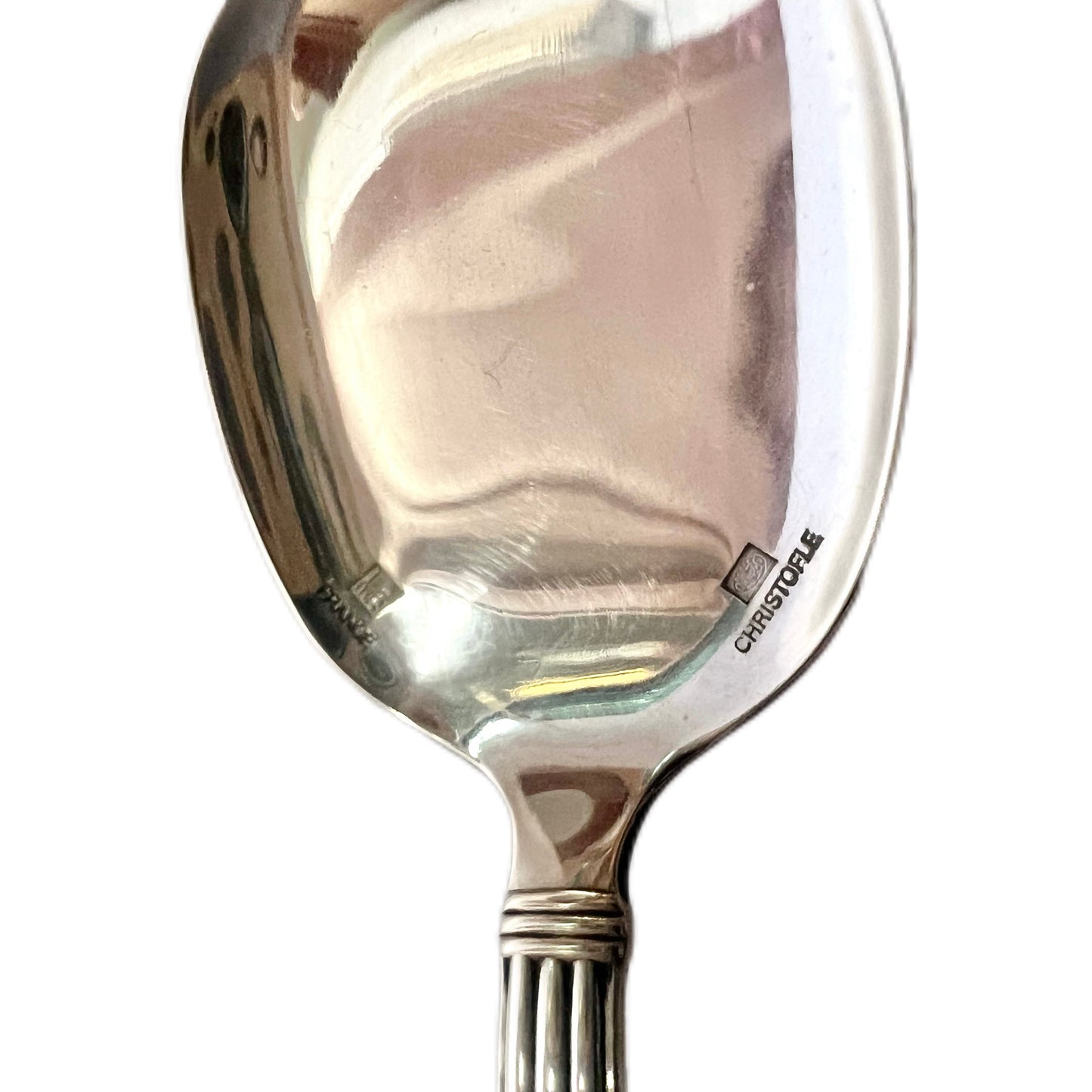 Vintage Christofle Aria pattern silver-plated ice cream spoon