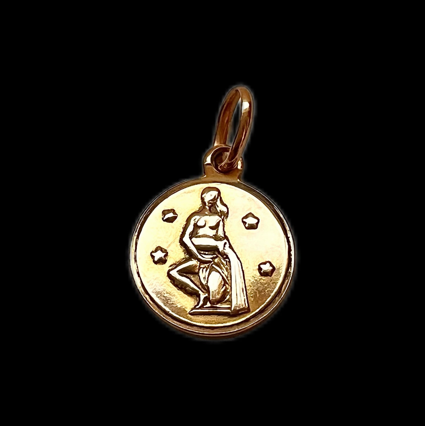 Vintage European 18ct gold Virgo risque zodiac charm