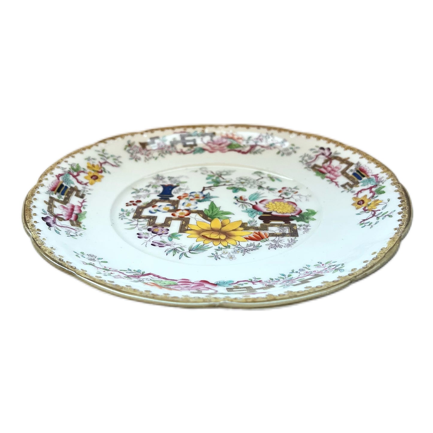 Antique mid 19th century Minton plate in Chinese Tree pattern