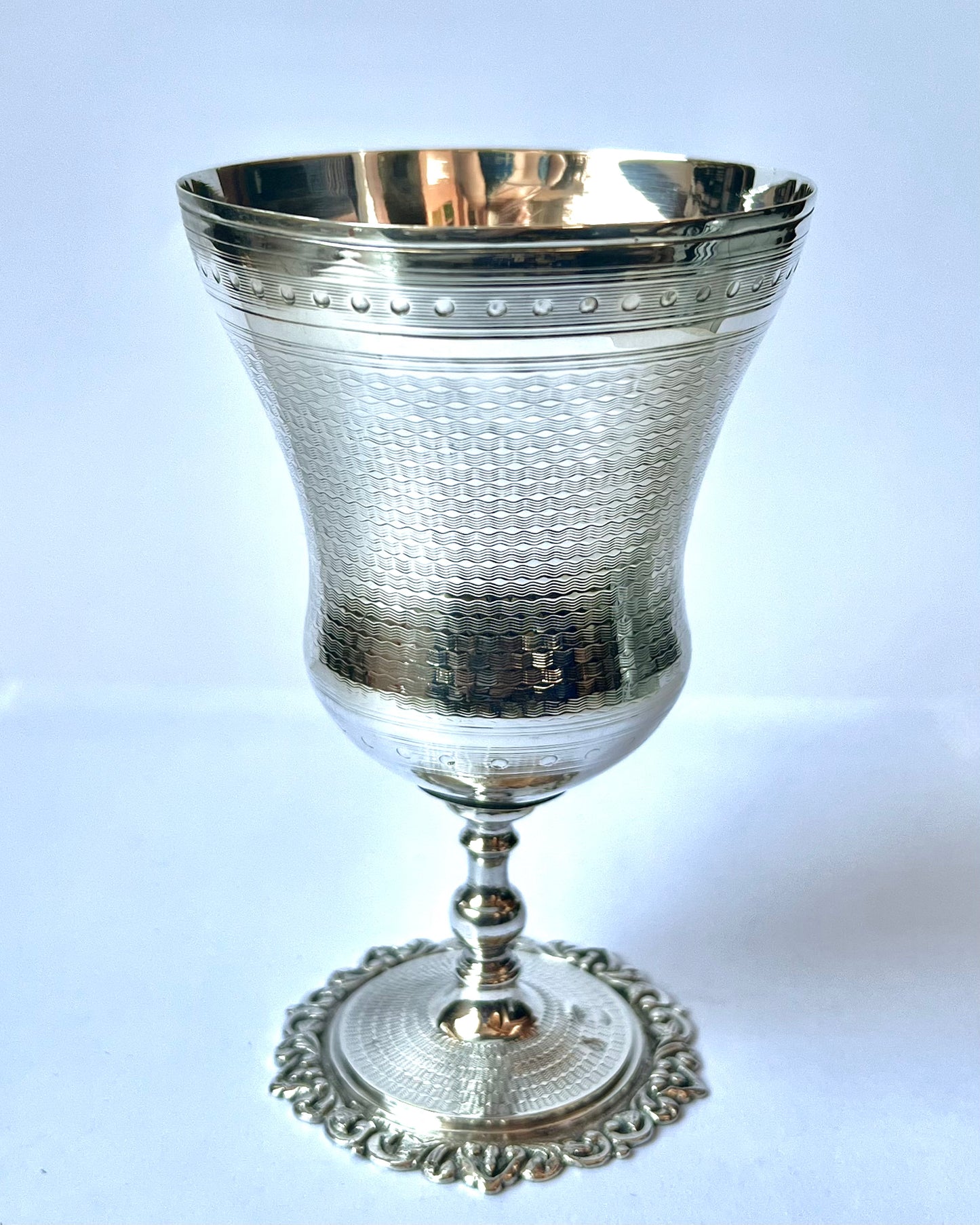 Late 19th century Ottoman Empire, possibly Egyptian, .900 silver goblet