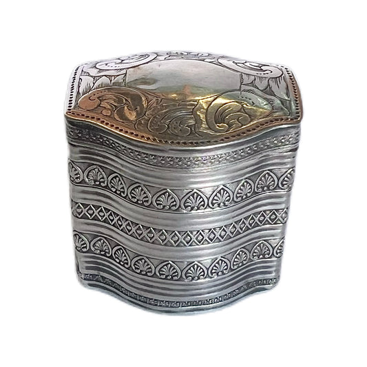 Mid 19th century Dutch .833 silver peppermint box / pillbox / snuffbox