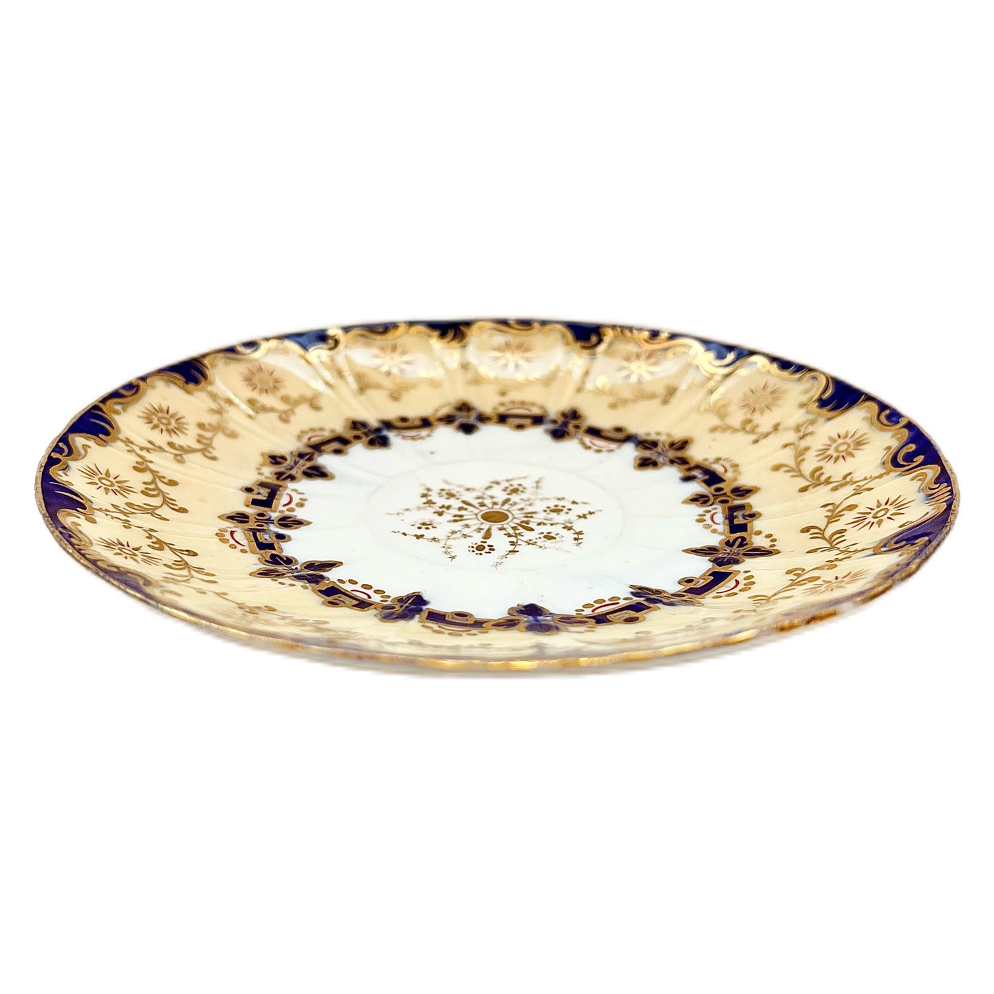 Early 19th century Minton Bute spiral shaped teacup with matching saucer