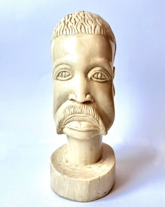 Rare monumental African Ivory Coast tribal head circa 1920s to 1930s