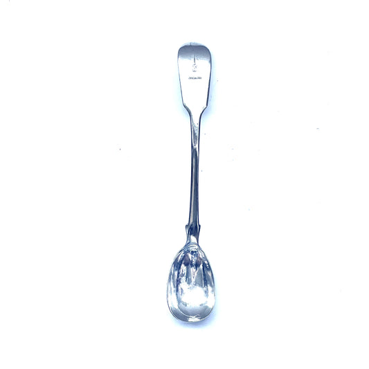 Cuchara para huevos con cresta en plata esterlina de la época victoriana temprana, Londres 1840, William Eaton.