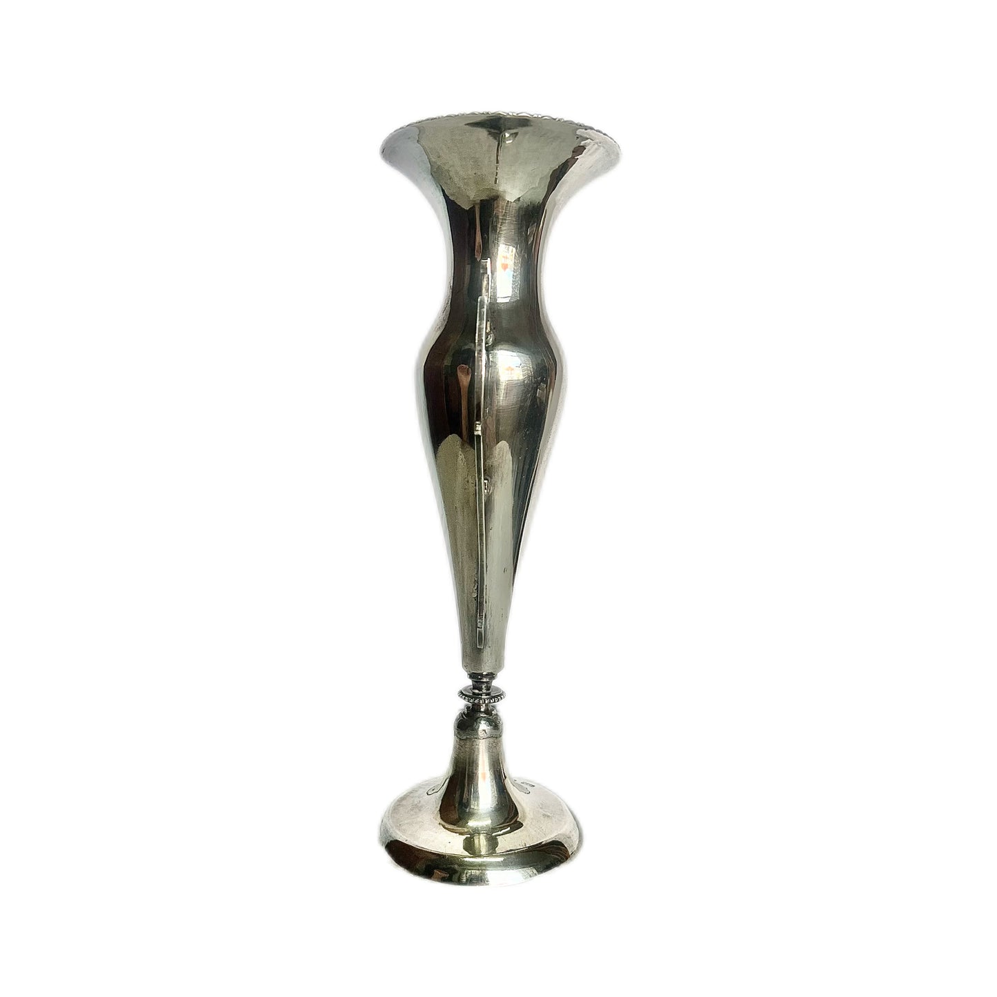 Antique Wang Hing neoclassical Chinese export silver posy vase