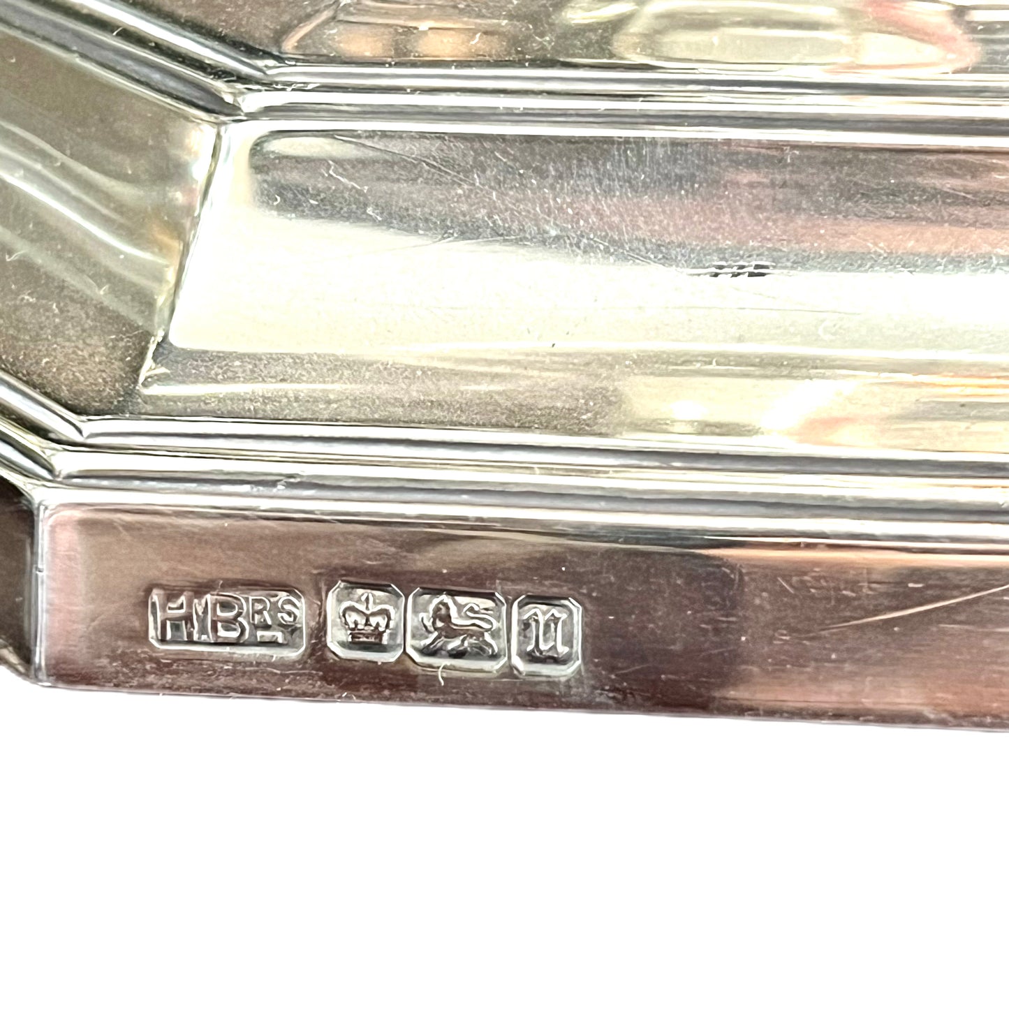 Lámpara de banquete antigua de plata de ley y cristal tallado de Jorge V, Hardy Bros