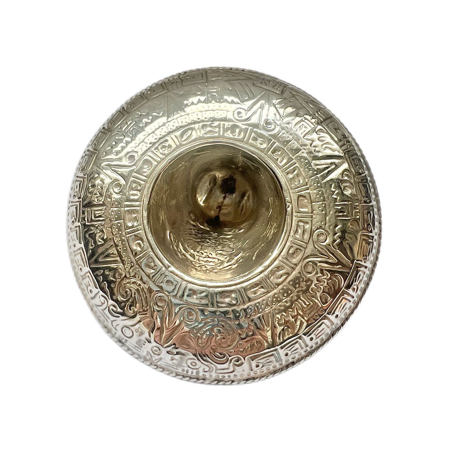Midcentury modern Mexican figural sterling silver sombrero trinket dish