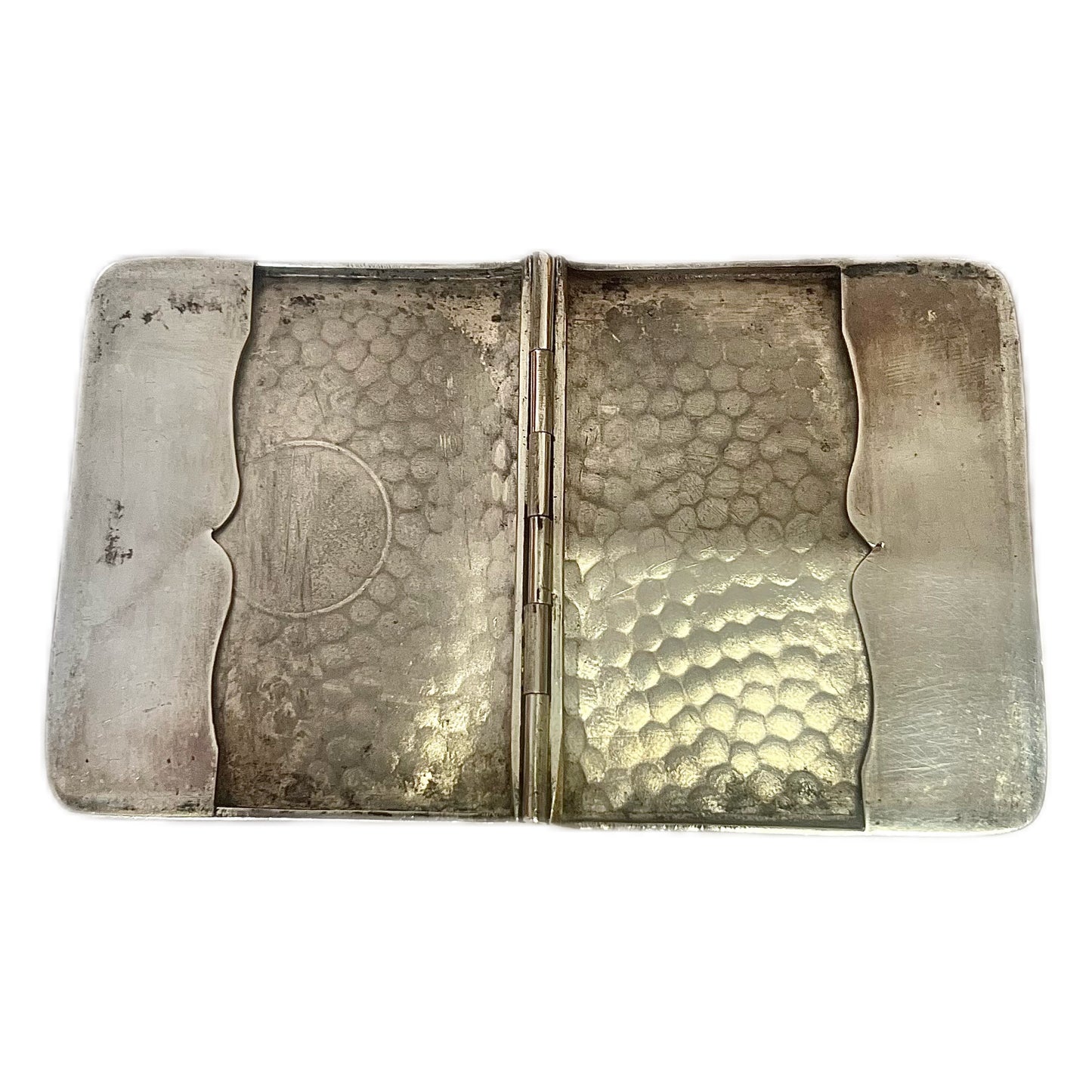 Antique Edwardian Arts & Crafts sterling silver aide memoire cover