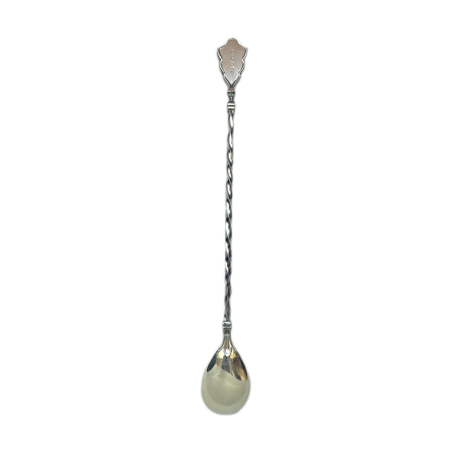 Vintage Finnish silver long-handled cocktail spoon