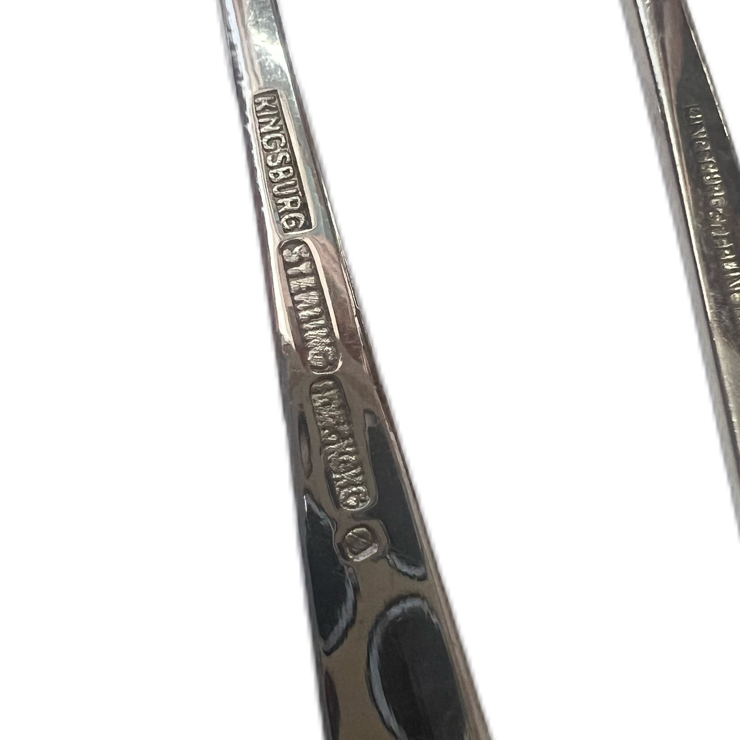 8 Chinese export silver teaspoons by Kingsburg, Hong Kong