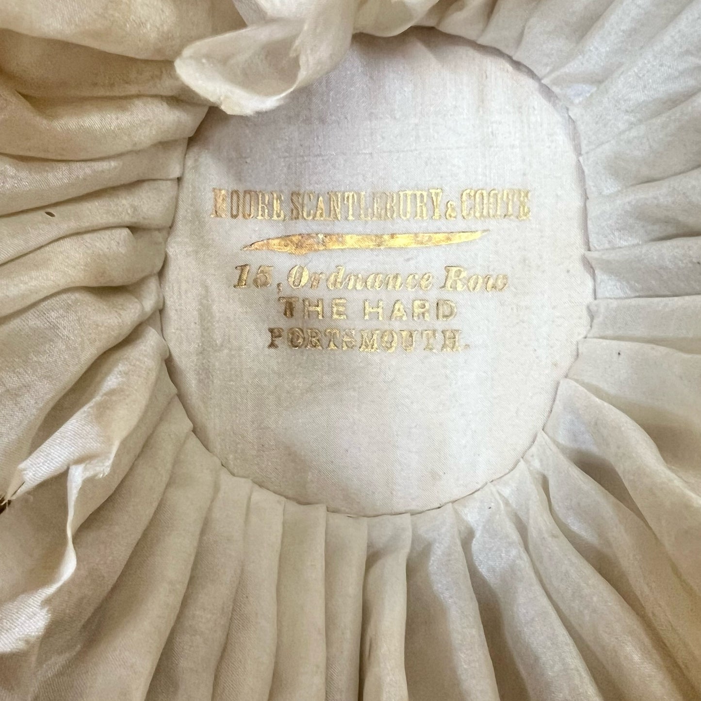 Late Victorian to early Edwardian regulation Royal Navy bi-corn hat by Moore, Scantlebury & Coote