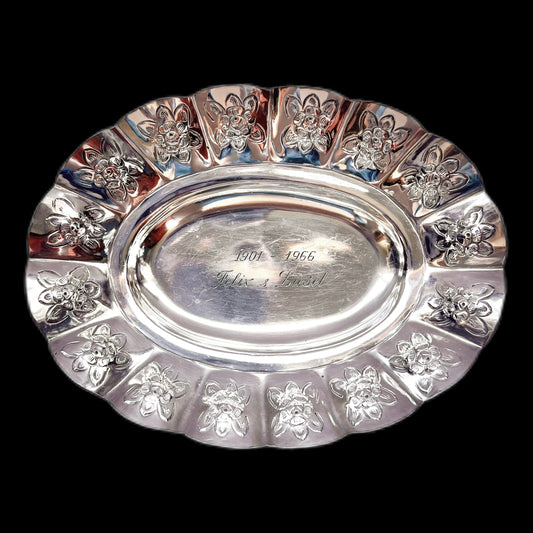 Midcentury Mexican sterling silver dish by Sanborns