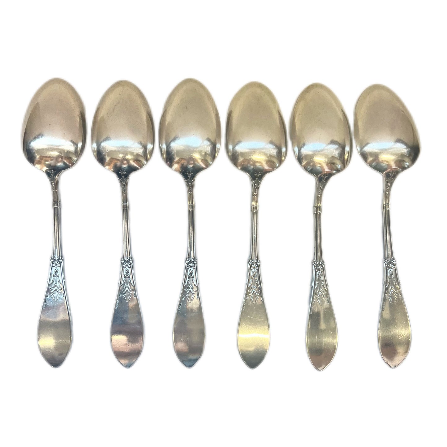 Antique Arabesque pattern sterling silver spoon by the Whiting Manufacturing Company circa 1875 to 1926