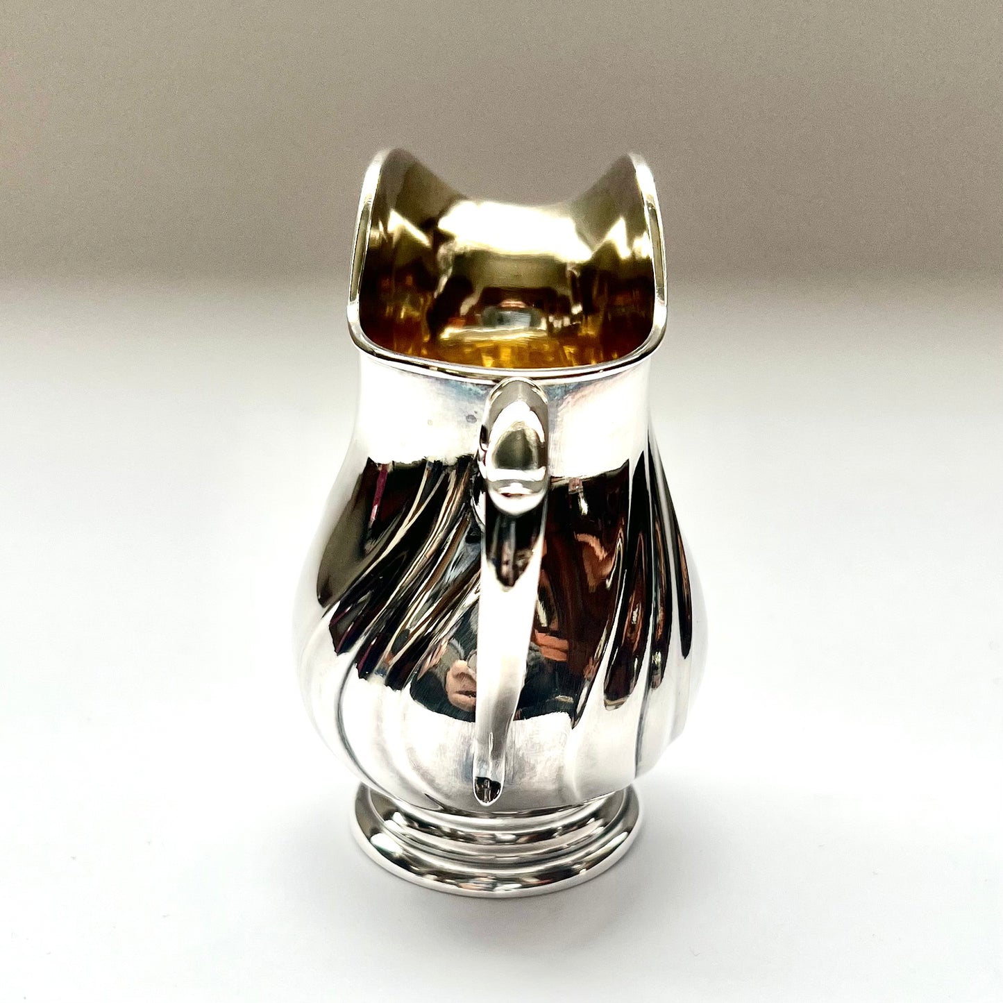 Fine antique Continental European early 20th century sterling silver creamer jug