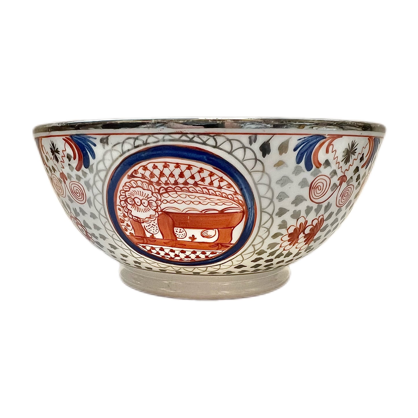 Rare early 19th century Minton Crazy Cow or Bengal Tiger serving bowl
