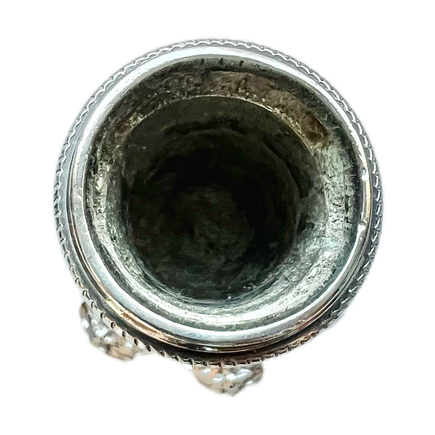 Pair of crested George III sterling silver cast candlesticks by William Cafe, London 1761 and 1762