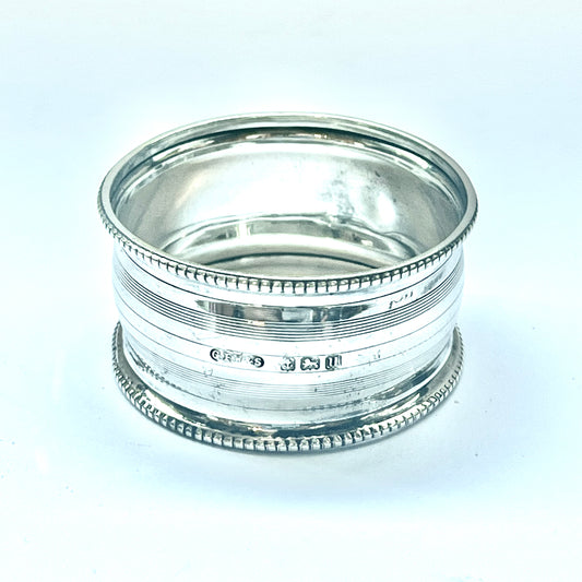 Servilleta antigua de plata esterlina de Jorge V con marcas para Birmingham, 1919, GT Westwood & Sons