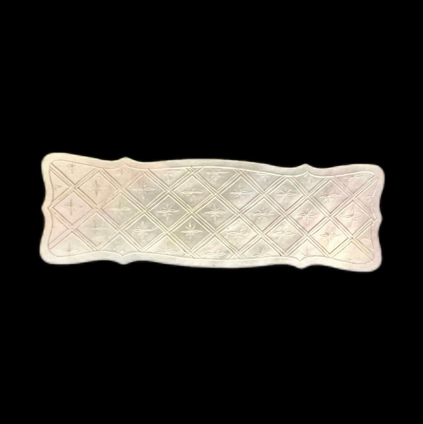 Antique Regency period crested rectangular mother-of-pearl gaming token
