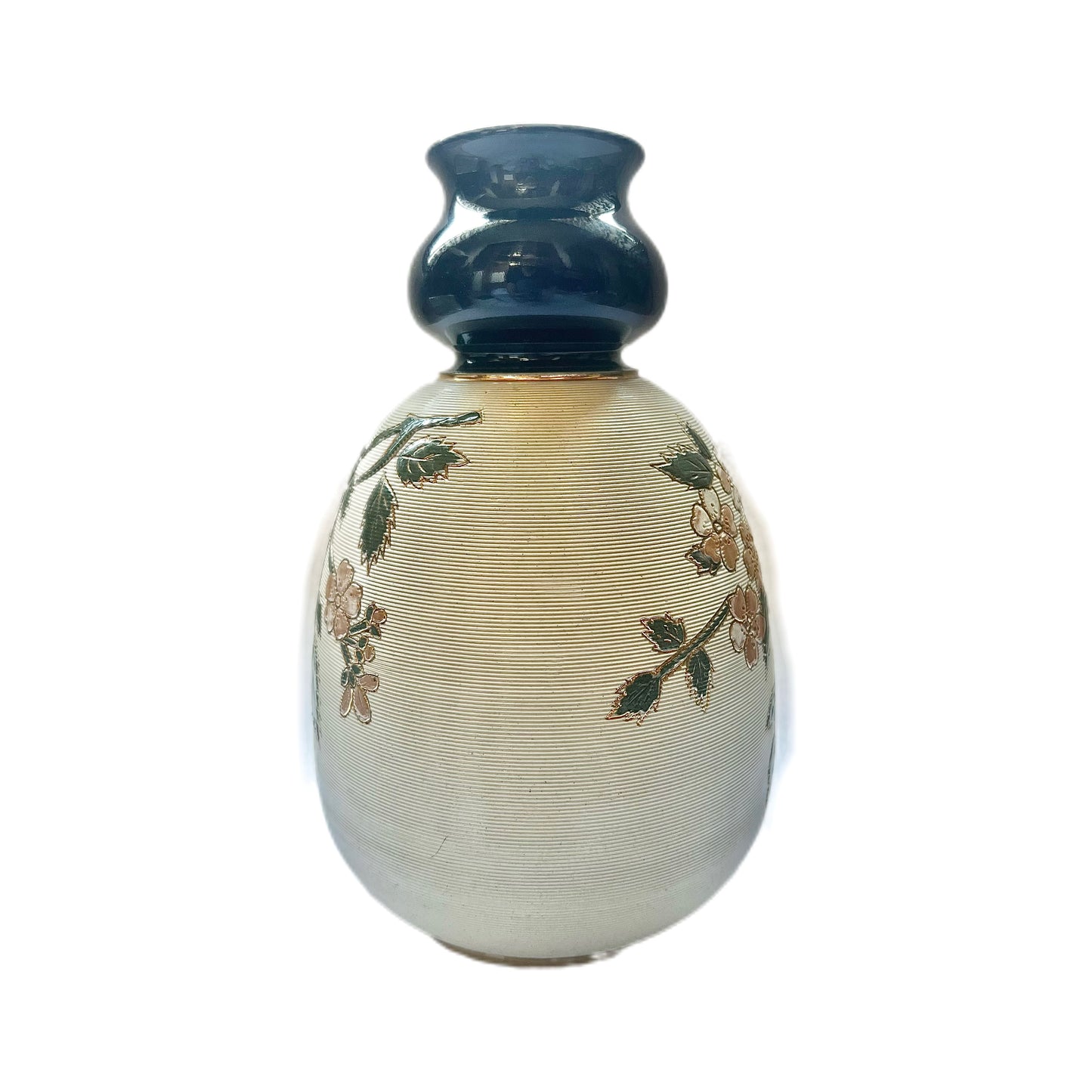 Jarrón de gres Art Nouveau con motivos florales, Langley Mill Pottery, Inglaterra