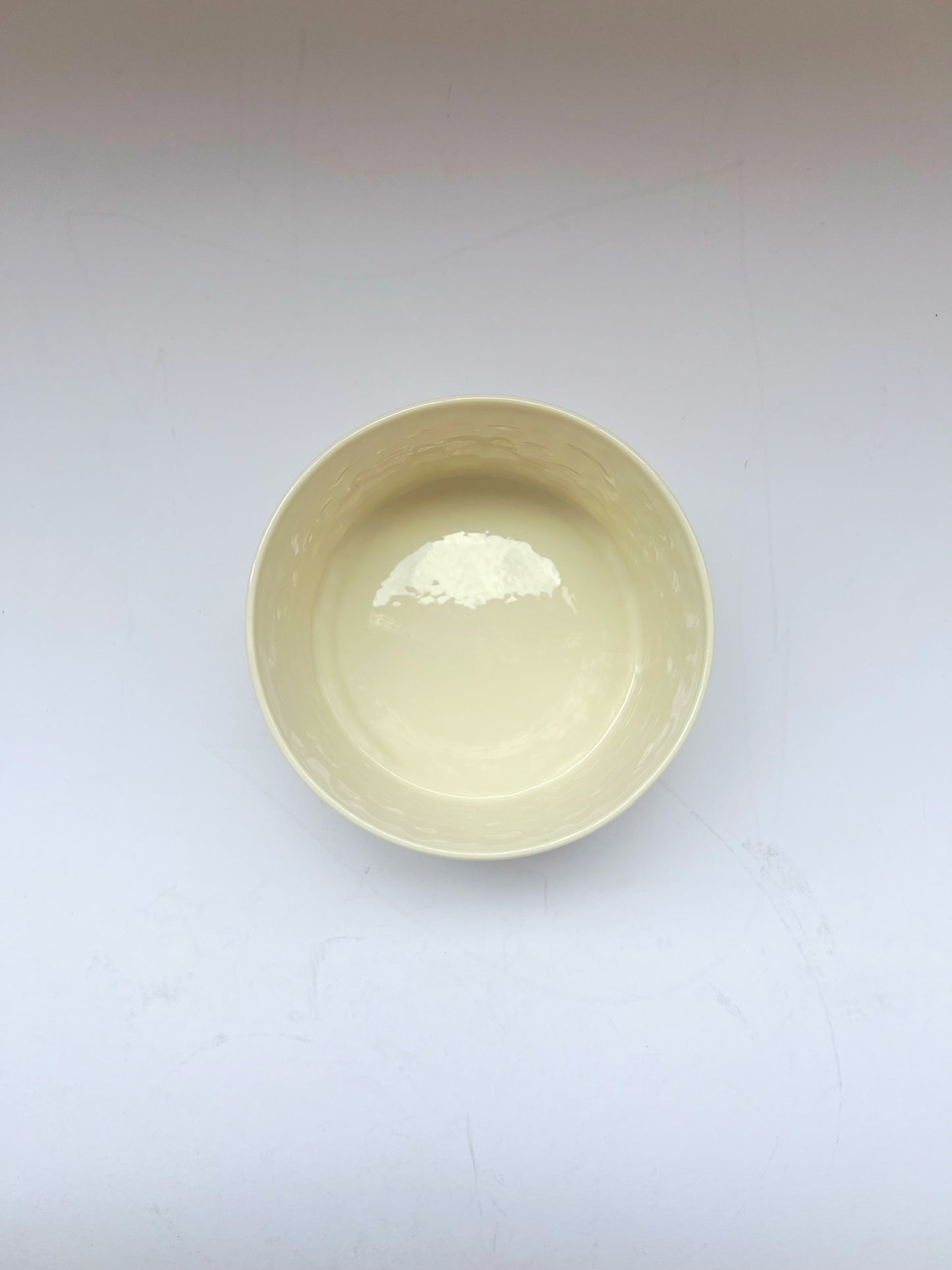 Vintage Belleek shamrock pattern trinket bowl