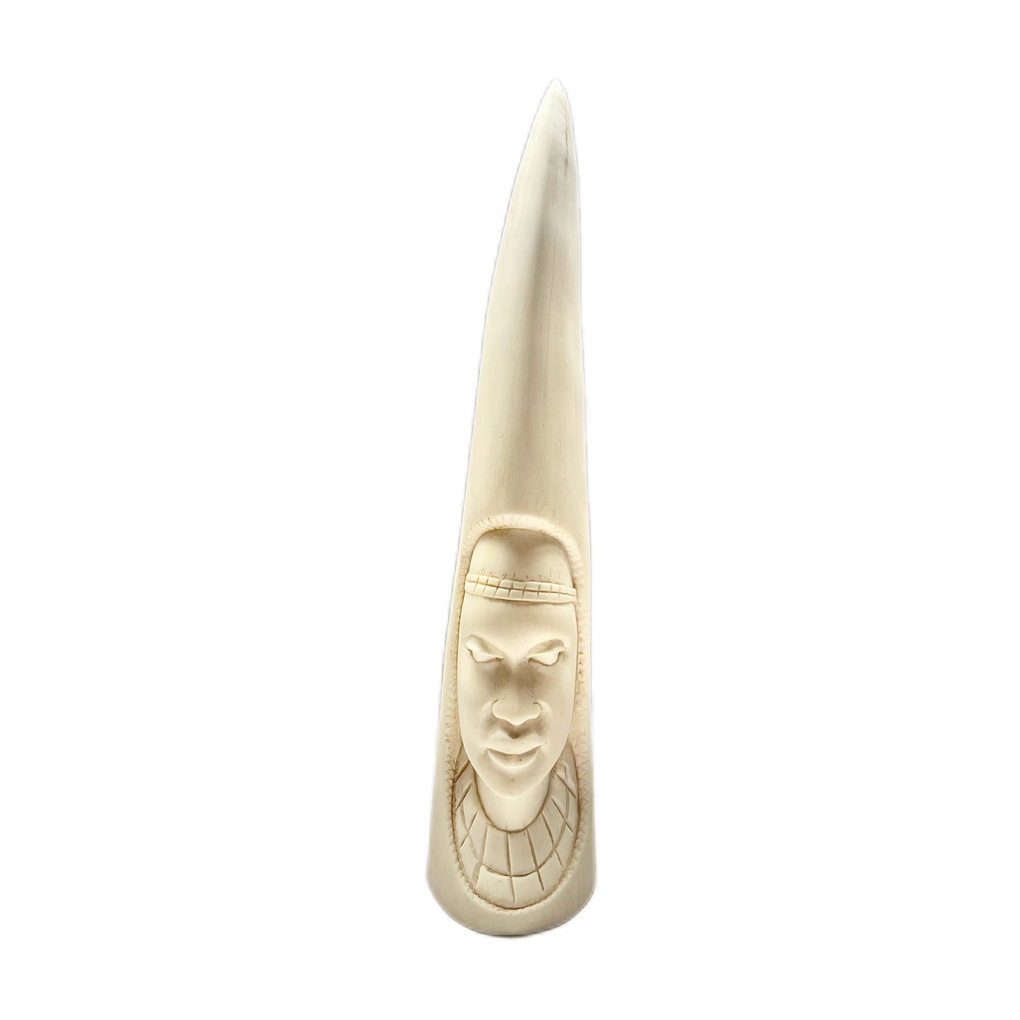 Vintage near antique carved African ivory tribal tusk