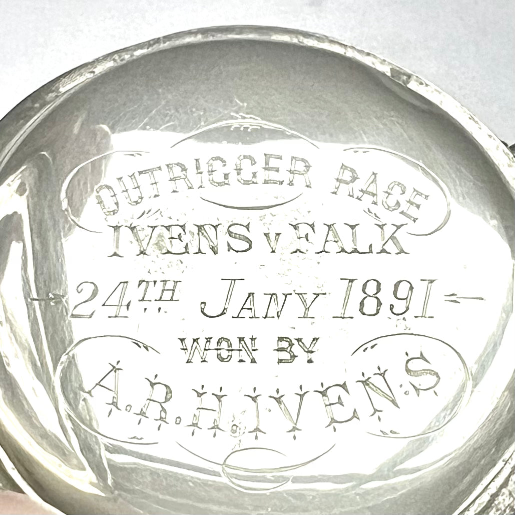 Rare antique Australian stopwatch in .935 silver case, Retailed by Stevenson Brothers, Prize for Leichardht Regatta 1891