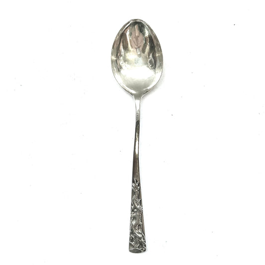 Cuchara de plata antigua de exportación china, Yong Xing Cheng, Tientsin