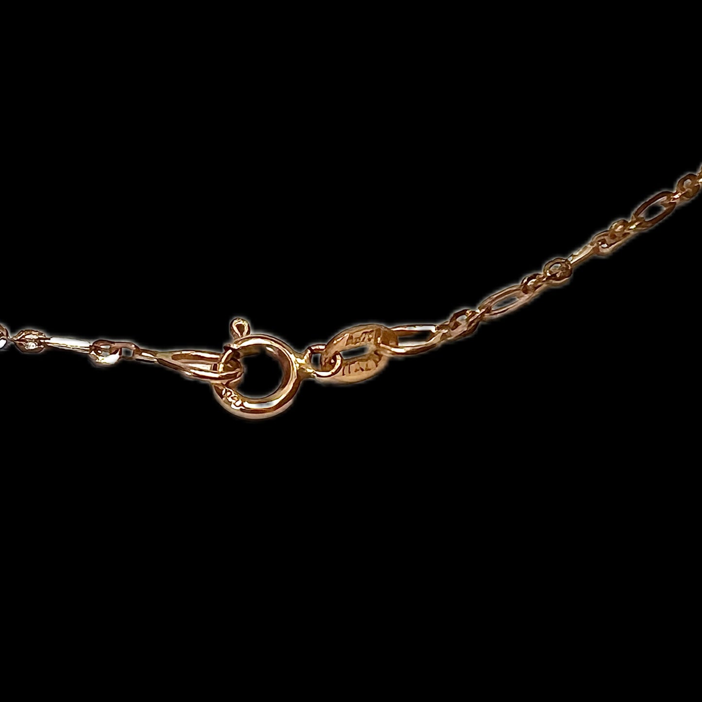 Vintage 18ct rose gold pearl and diamond pendant with 18ct gold chain