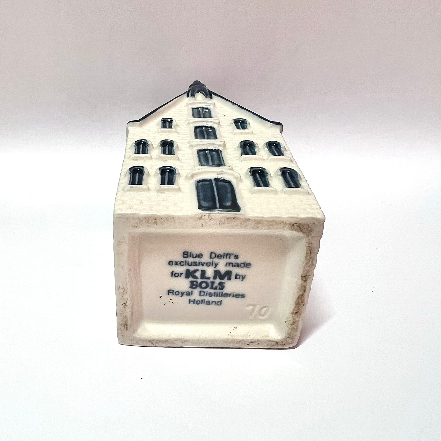Vintage KLM Delft miniature House 70 novelty decanter