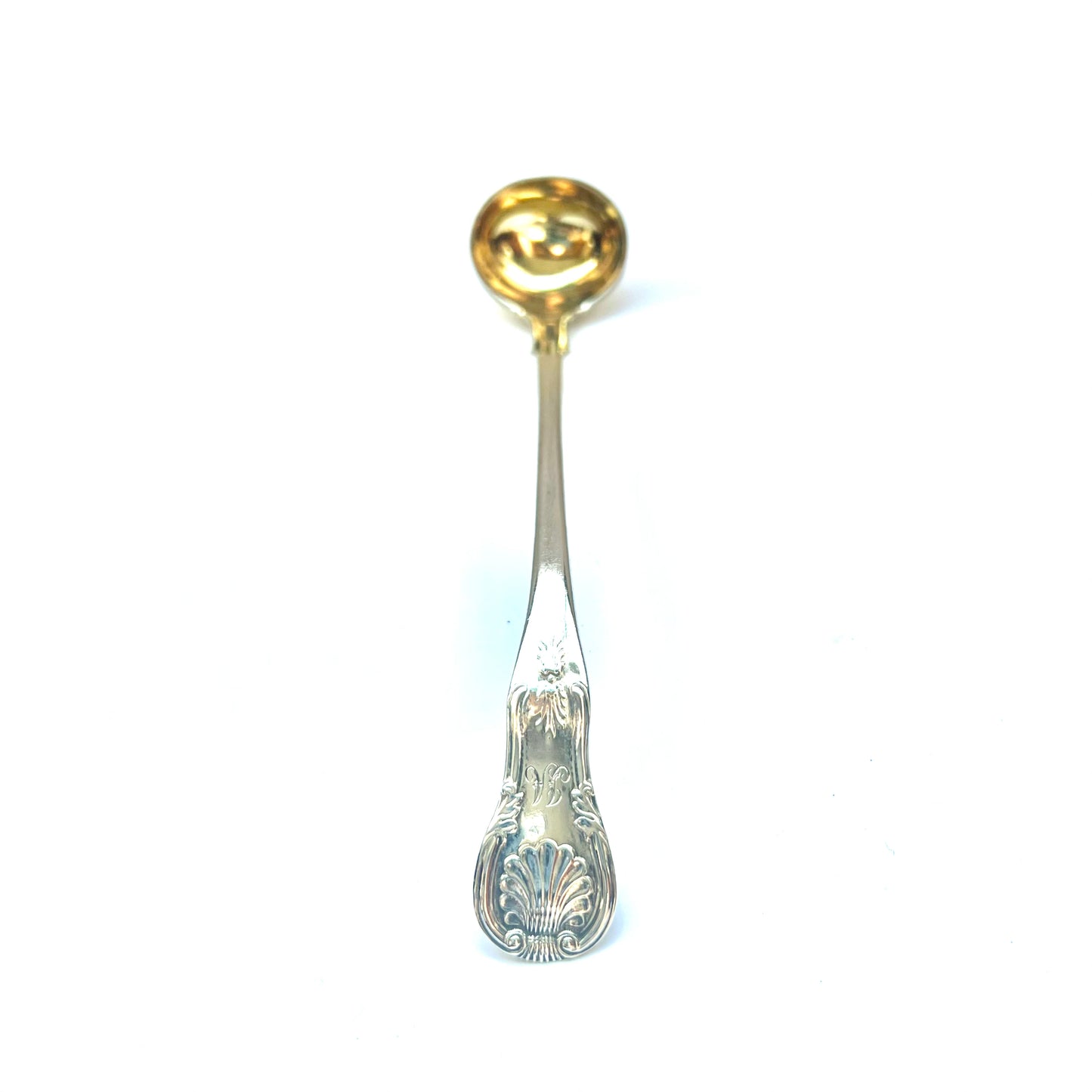 Cucharón para condimentos de plata escocesa victoriana alta, con marcas de Edimburgo 1848, Robb & Whitlett