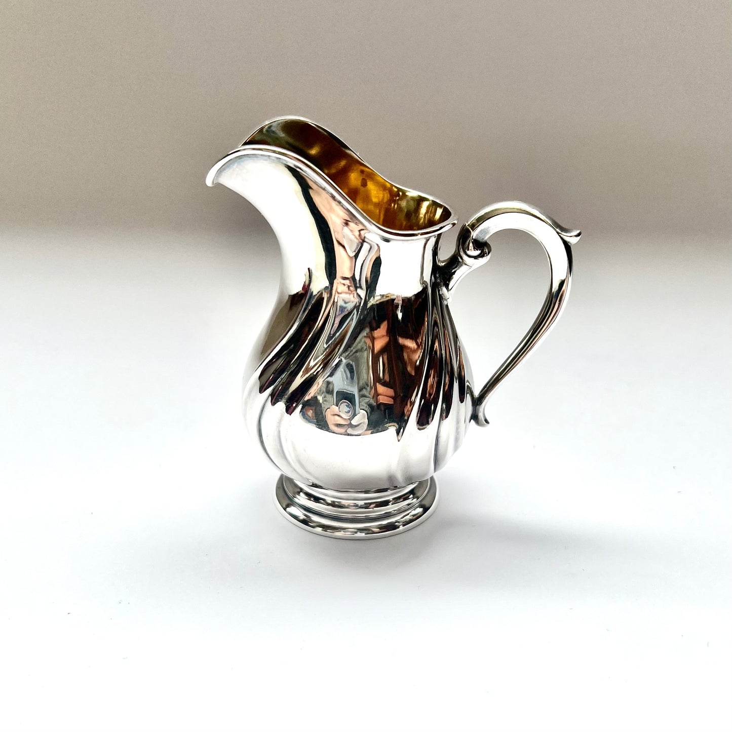 Fine antique Continental European early 20th century sterling silver creamer jug