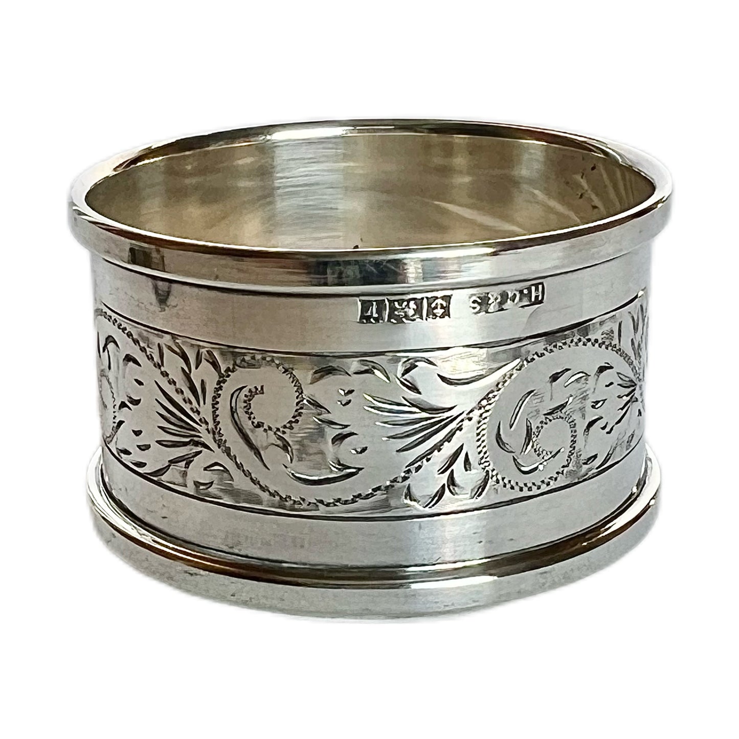Vintage English QEII sterling silver napkin ring
