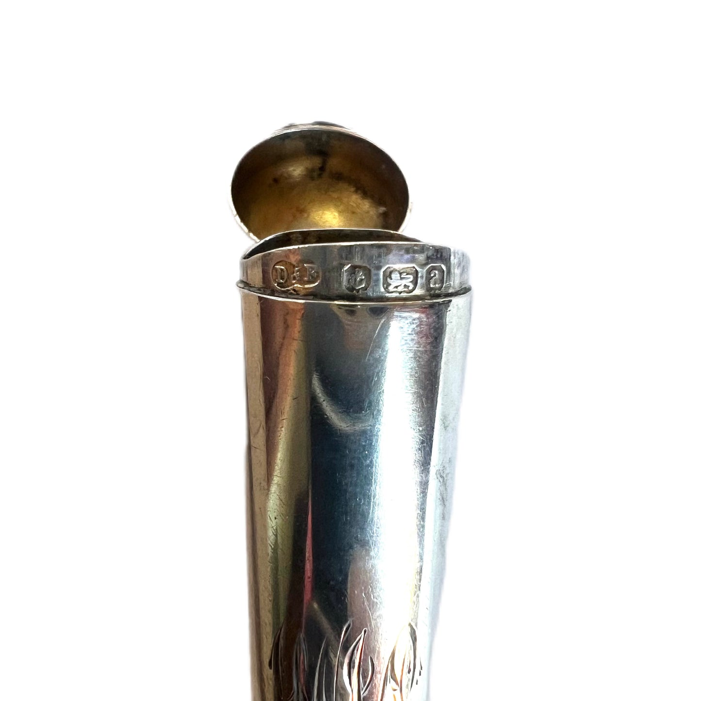 Antique late Victorian sterling silver cigarette/ cheroot holder, Deakin & Francis