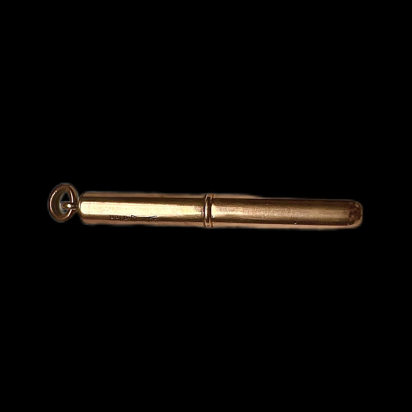 Vintage possibly antique English Payton & Pepper 9ct gold retractable toothpick