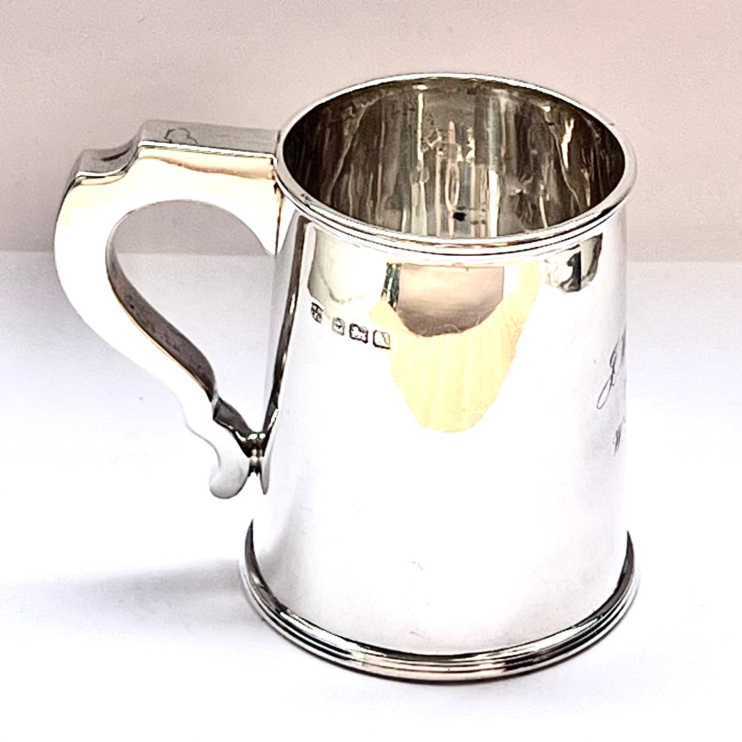 Antique George V sterling silver mug with marks for Birmingham 1922, William Neale & Son Ltd